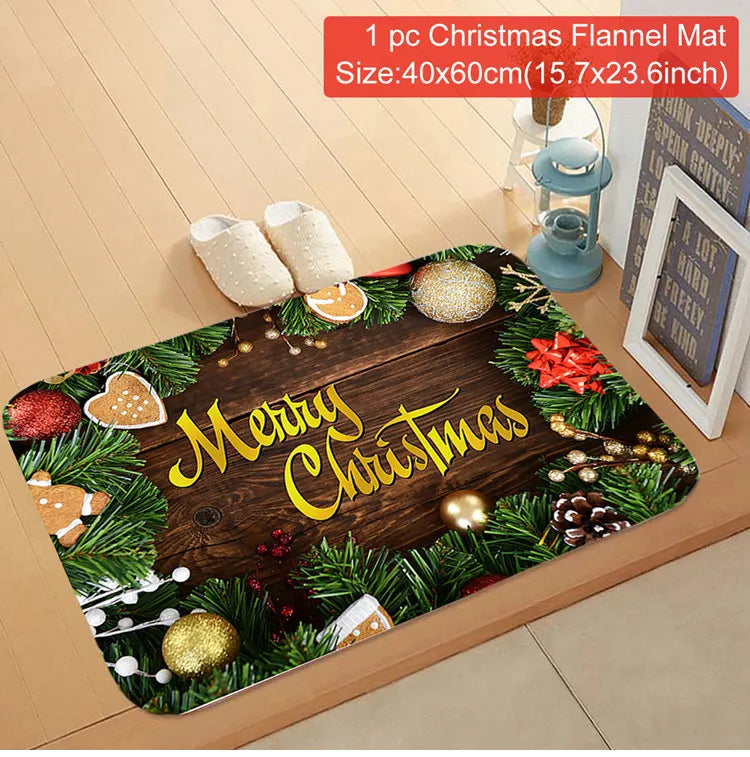 Santa Claus Outdoor Carpet Merry Christmas