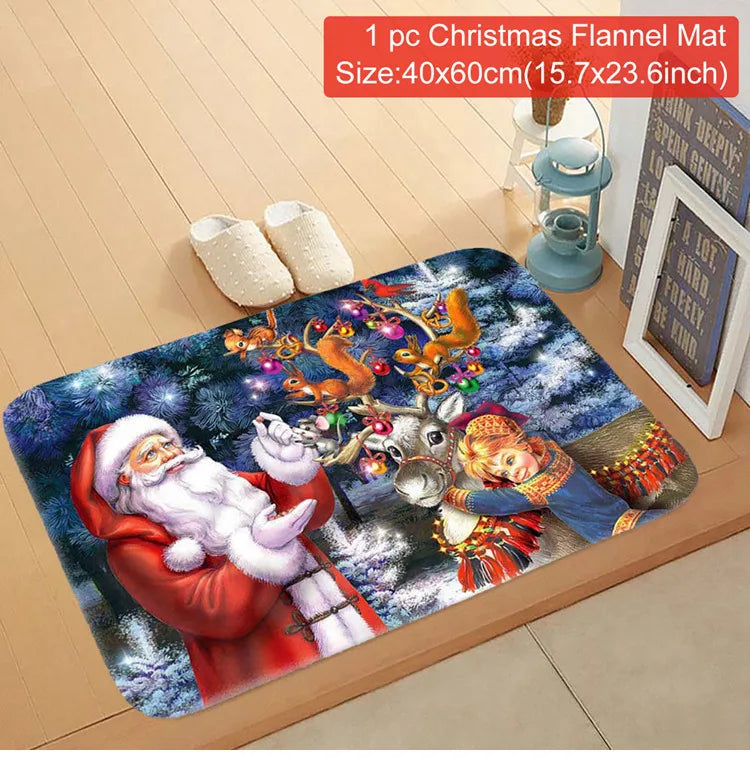 Santa Claus Outdoor Carpet Merry Christmas