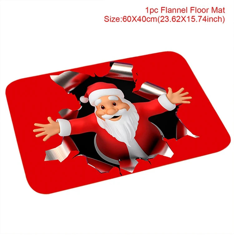 Santa Claus Outdoor Carpet Merry Christmas