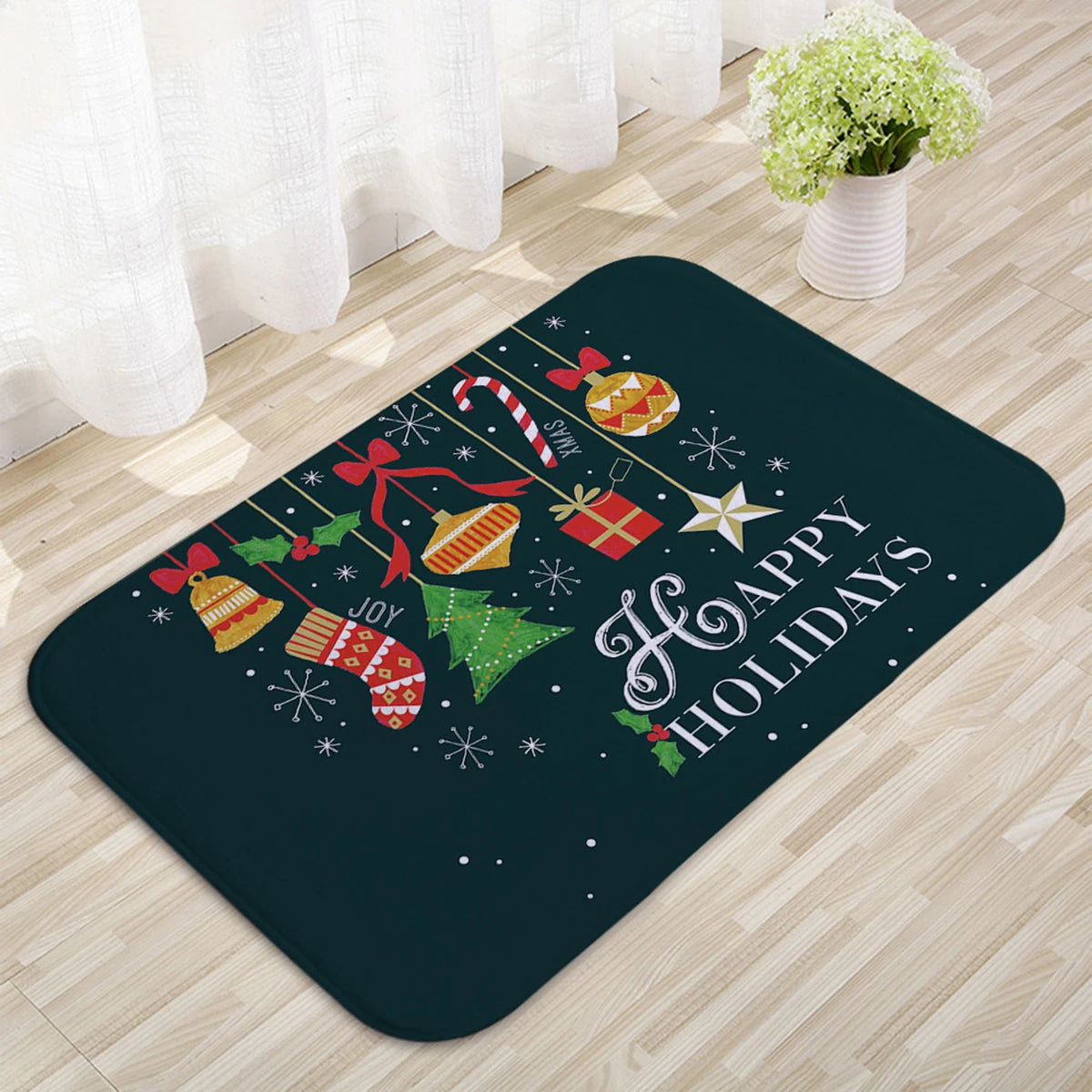 Santa Claus Outdoor Carpet Merry Christmas