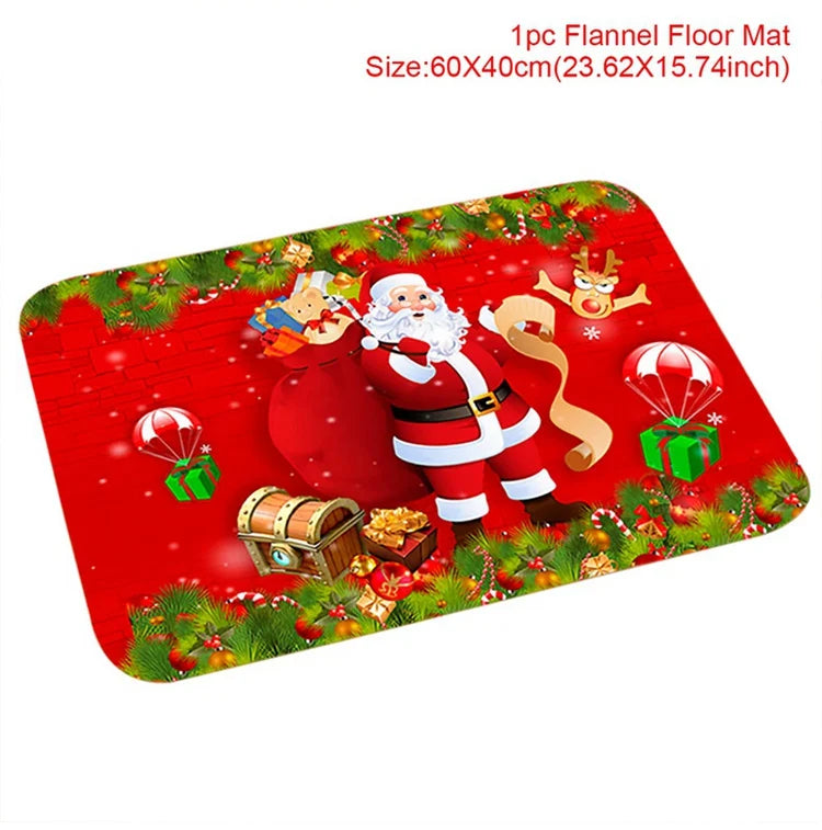 Santa Claus Outdoor Carpet Merry Christmas