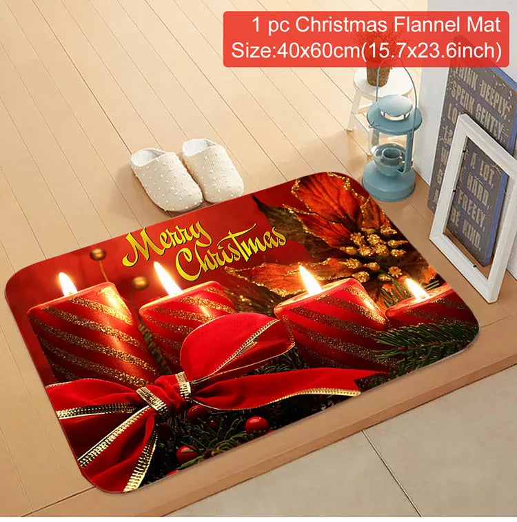 Santa Claus Outdoor Carpet Merry Christmas