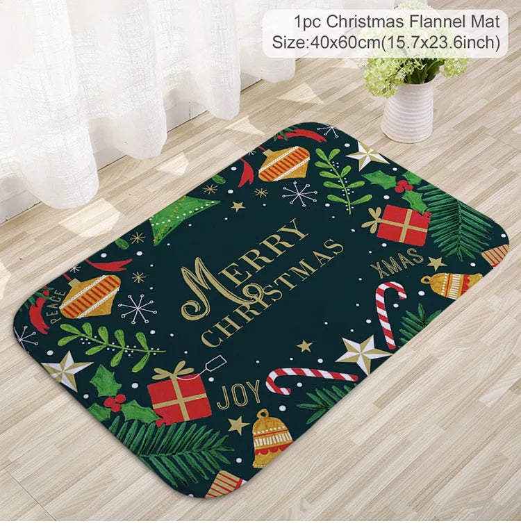 Santa Claus Outdoor Carpet Merry Christmas