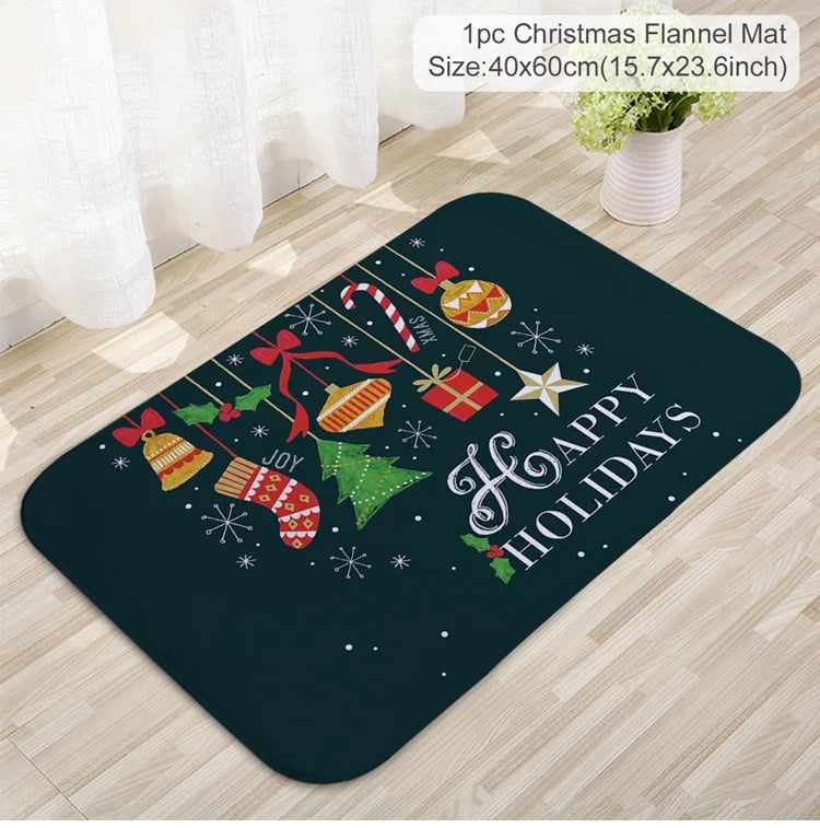 Santa Claus Outdoor Carpet Merry Christmas