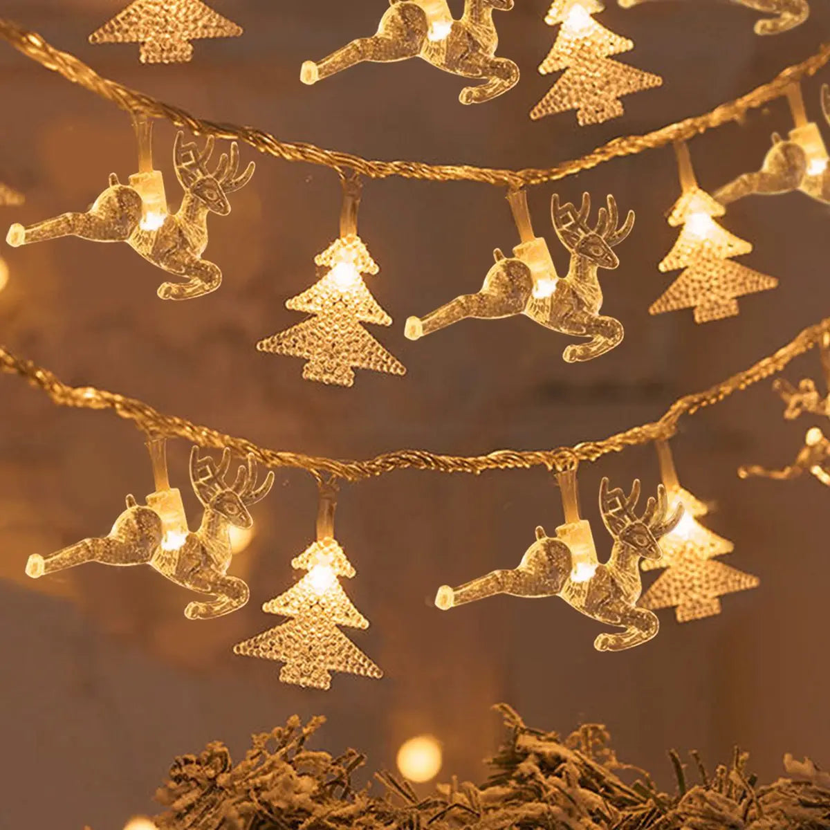 Christmas Tree Snowflake LED String Lights