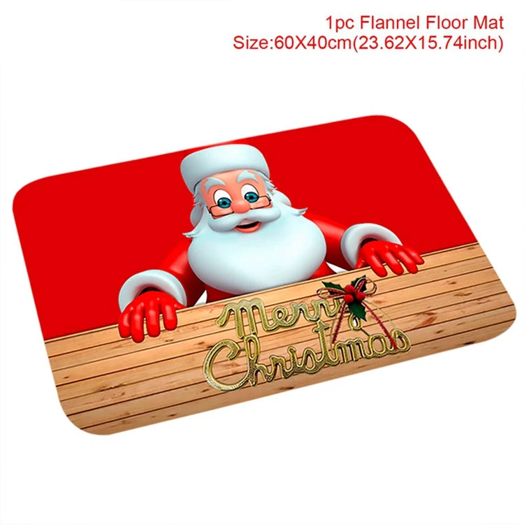 Santa Claus Outdoor Carpet Merry Christmas