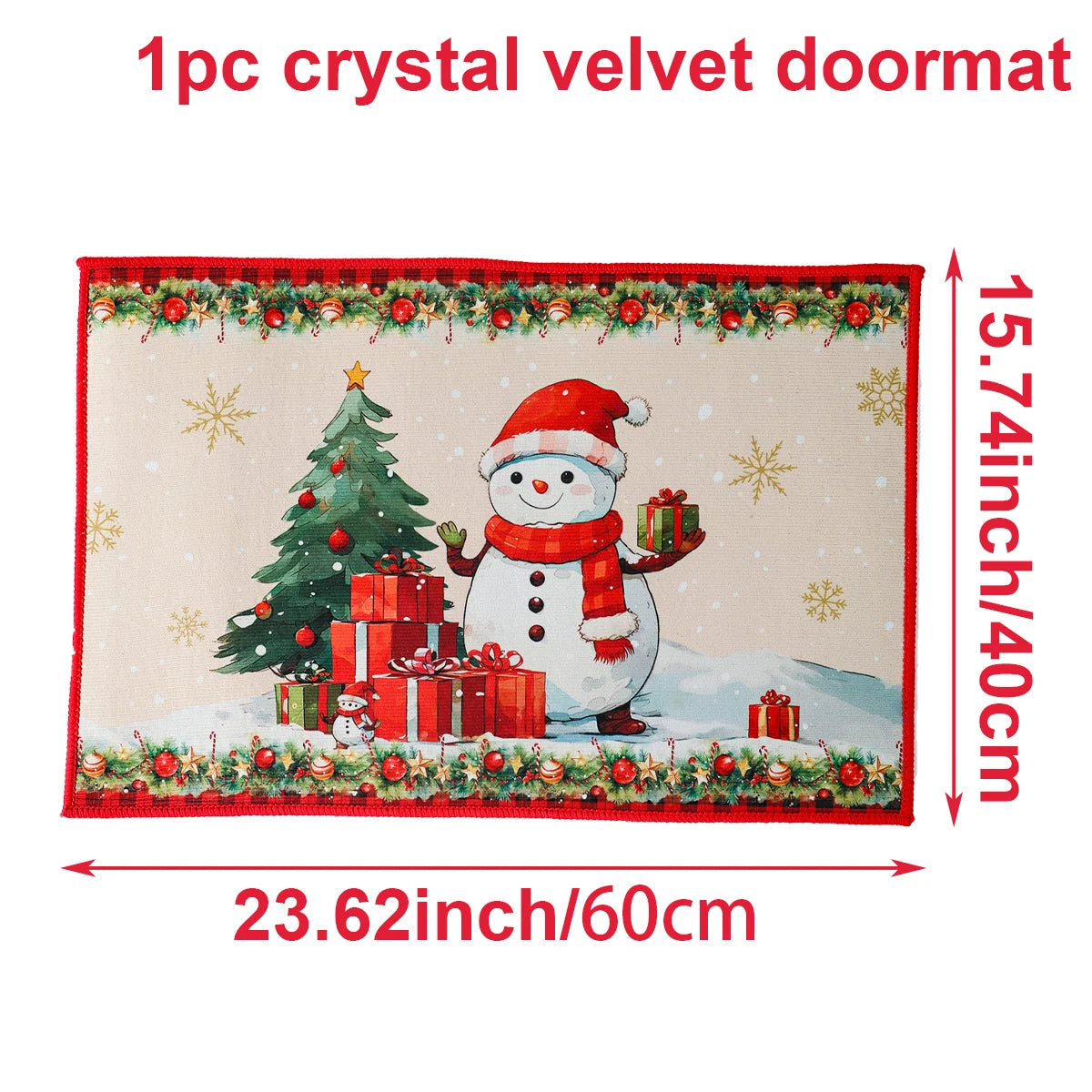 Santa Claus Outdoor Carpet Merry Christmas