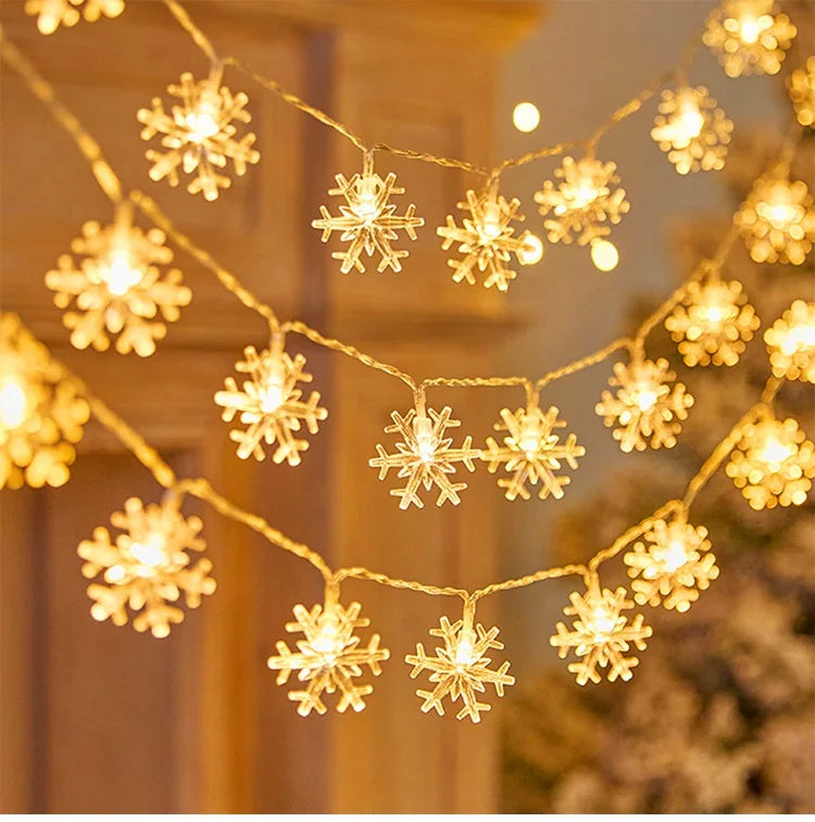 Christmas Tree Snowflake LED String Lights