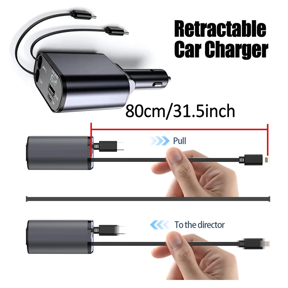 Retractable Super Fast Car Charger