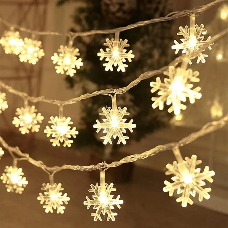 Snowflake String Garland Fairy Lights