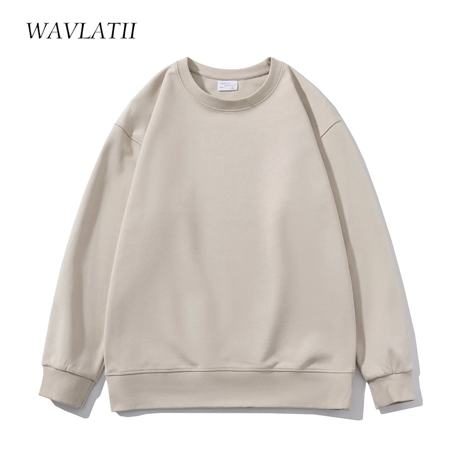 Women Simple Style Khaki Sweatshirt