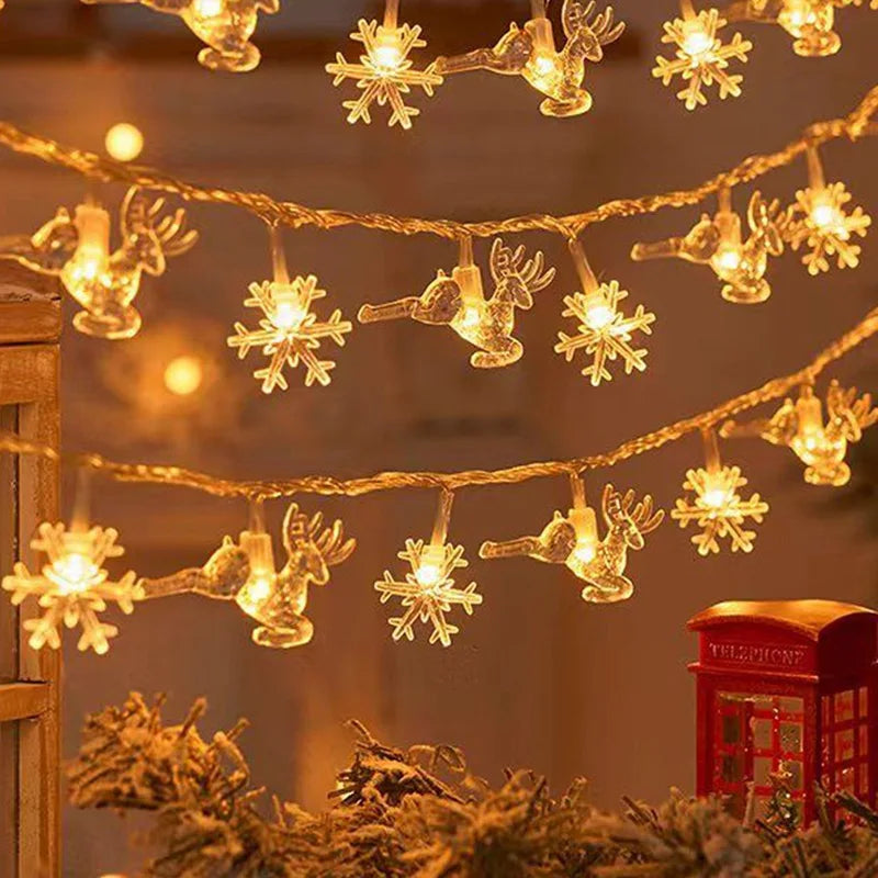 Christmas Tree Snowflake LED String Lights