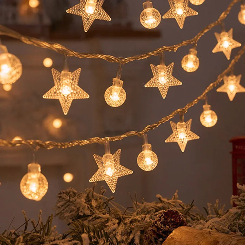 Christmas Tree Snowflake LED String Lights