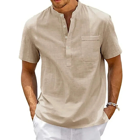 Cotton Linen Men Shirt